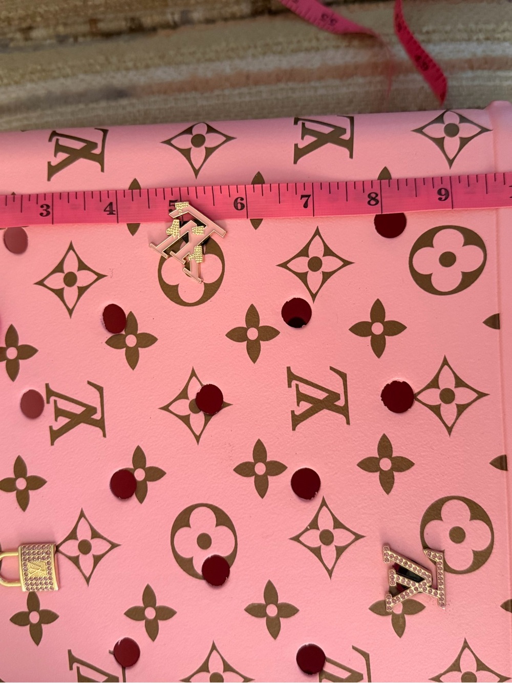 Pink Tote with Red Accent Scarf - Picture 5 of 5